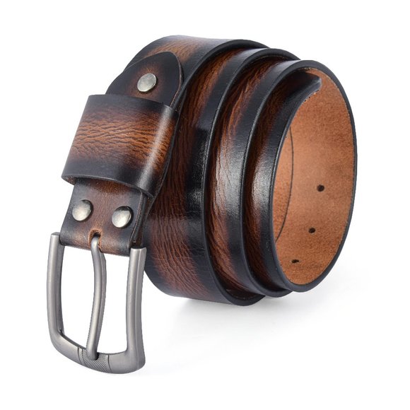 Custom Handmade Premium Leather Belt Perfect Gift For Him. Personalize It Today - Picture 1 of 14